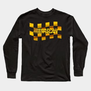 Golden nascar flag Long Sleeve T-Shirt